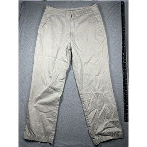DKNY Mens Beige Chino Slim Straight‎ Leg Super Soft Cotton Blend Size 34x34